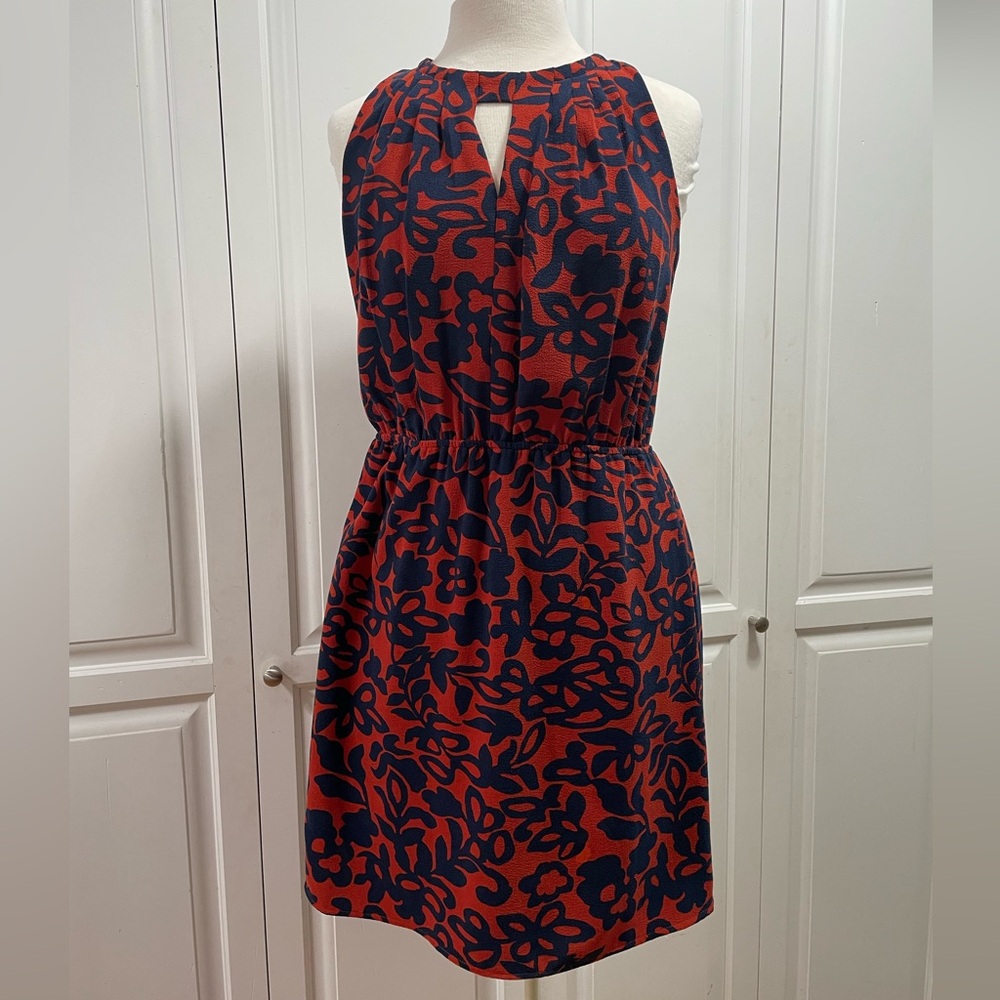 41 Hawthorn Backless Dress - Burnt Orange and Navy